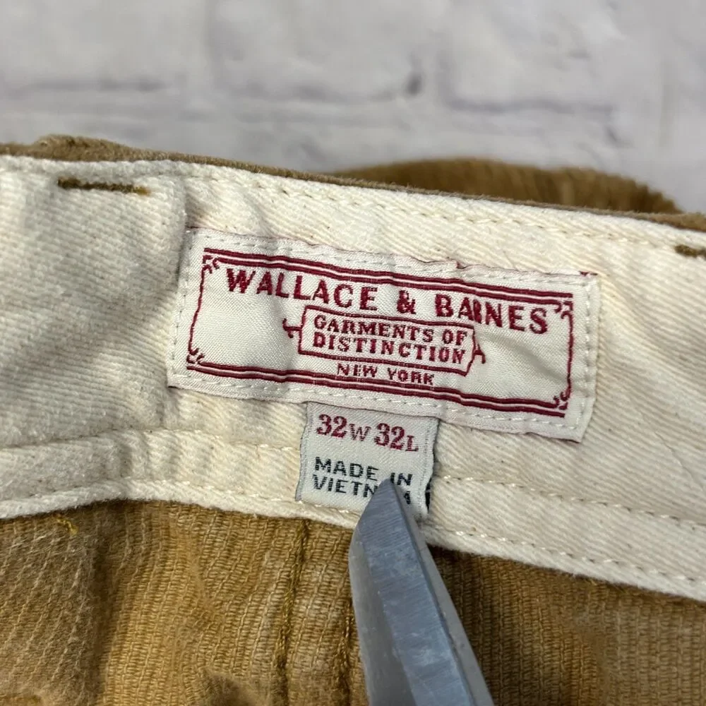 Wallace & Barnes Men Corduroy Carpenter Painter Pants Size 32x32 Cotton C127 -29